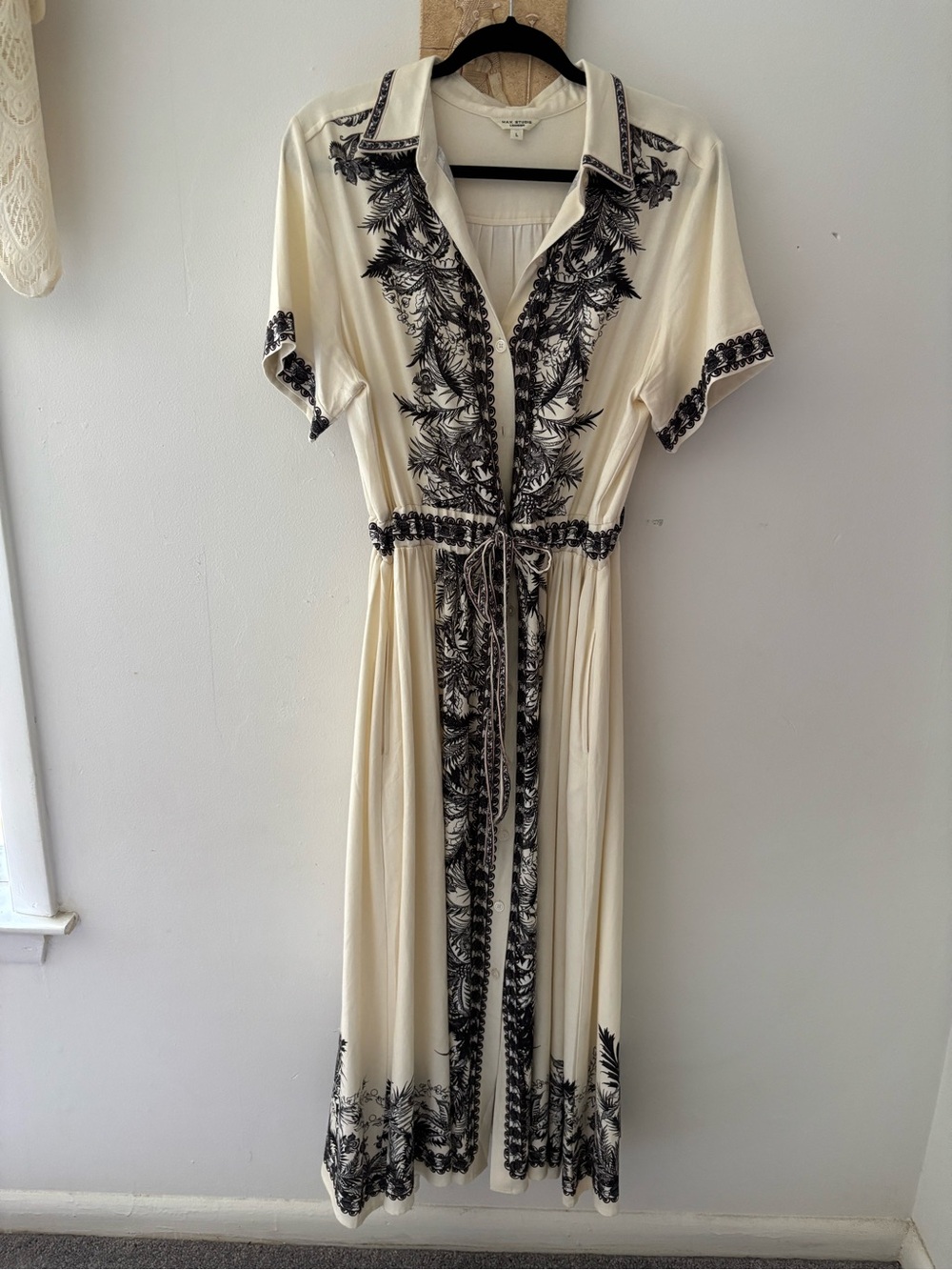 Max Studio Midi Dress Linen blend size M-L - Picture 2 of 15